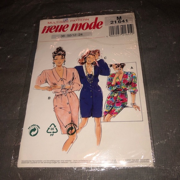 Neue Mode Pattern M 21641 dress pattern multi size- pieces all there - Picture 6 of 6